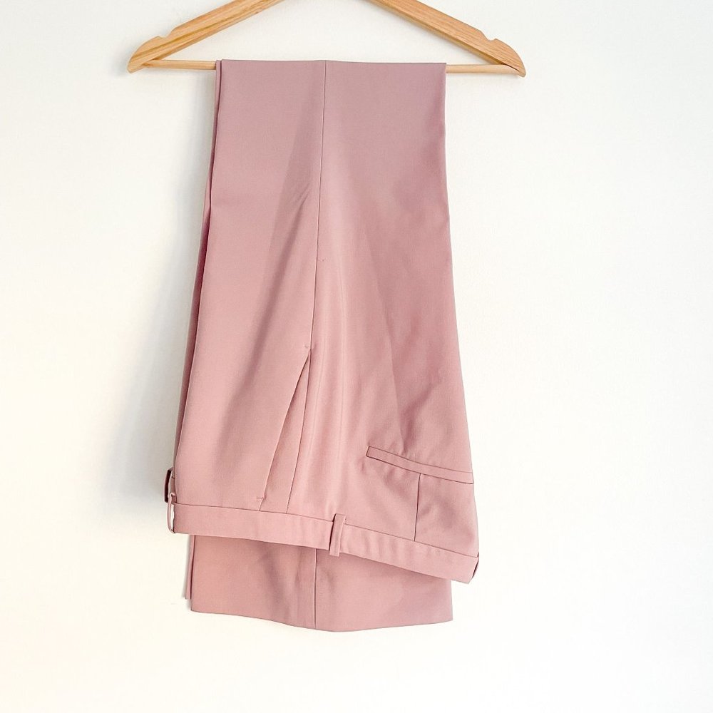 Theory Dusty Lilac Demitria 2 Classic Wide Leg Dress Pants